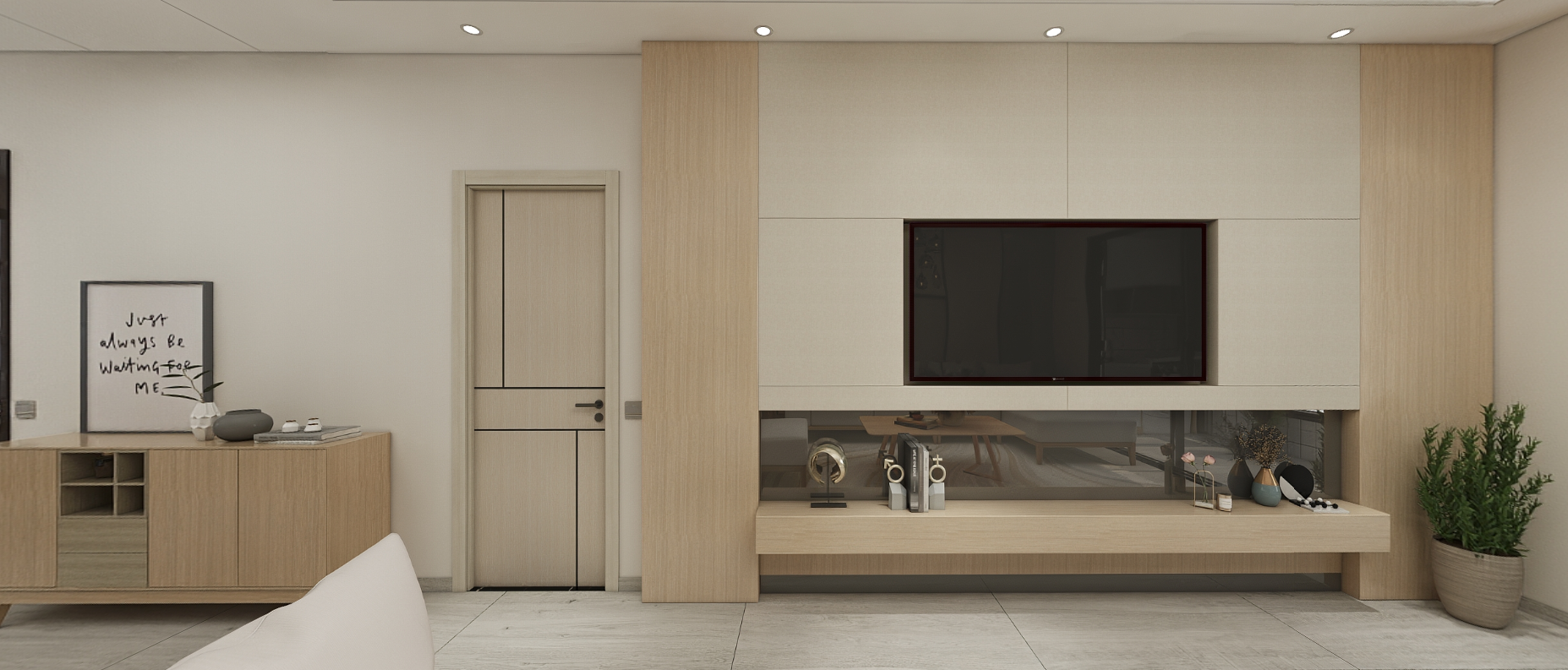 简洁的造型和色彩的沉静，给人以宽敞明亮的视觉感受。