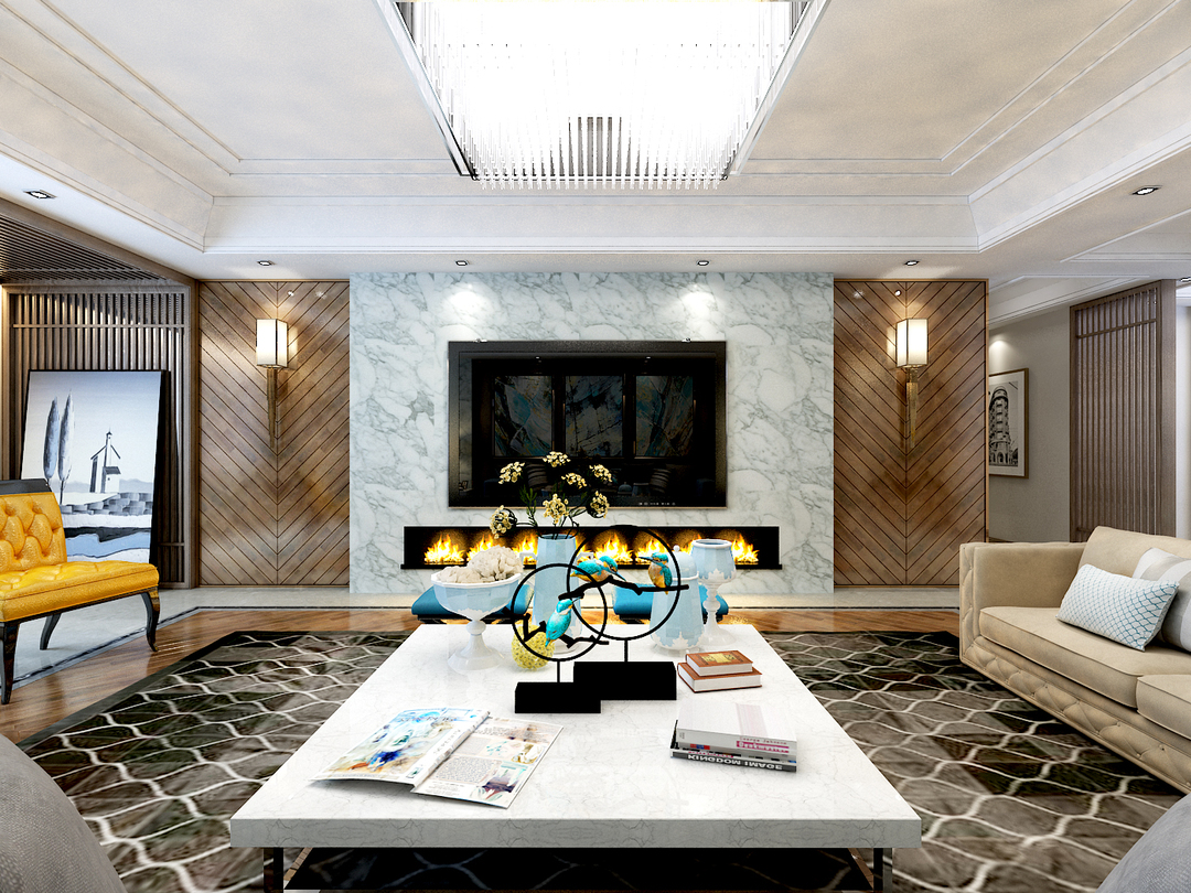 240㎡轻奢风的不俗的艺术气息