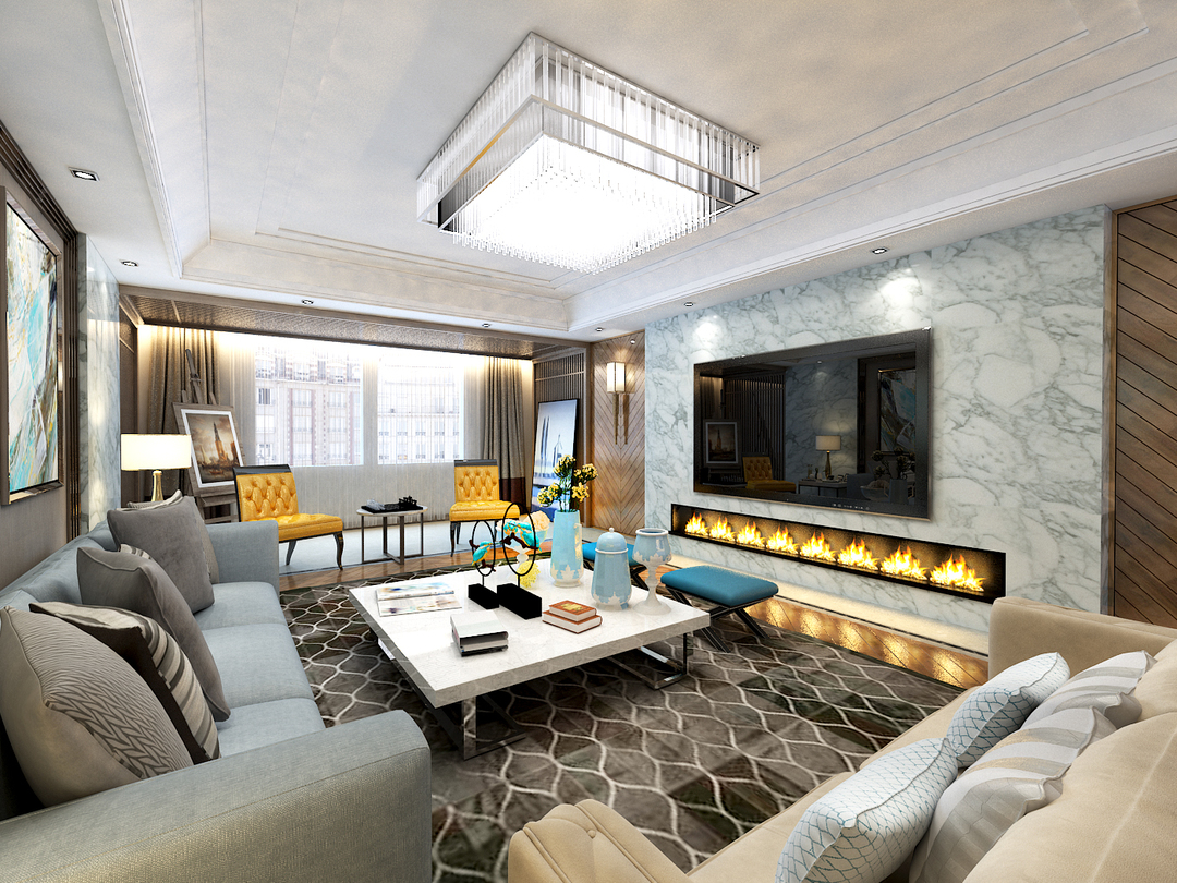 240㎡轻奢风的不俗的艺术气息