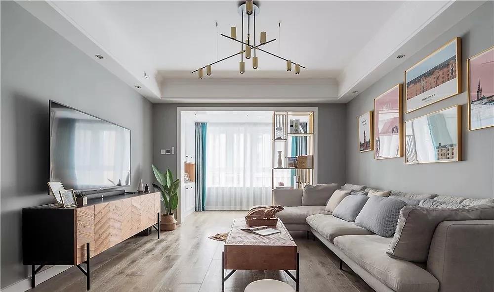 100㎡北欧风装修案例，整体色调轻松而舒适