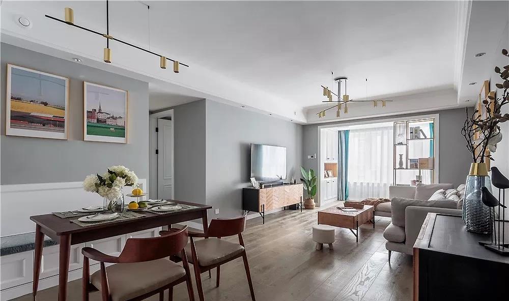 100㎡北欧风装修案例，整体色调轻松而舒适