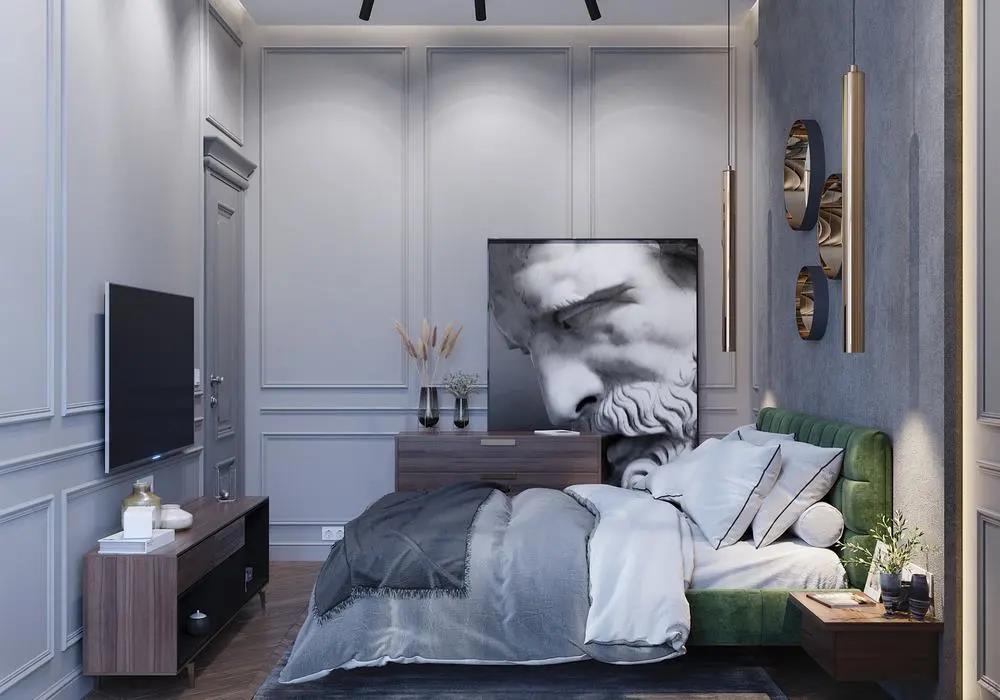 120㎡现代风格，整体空间以高级灰的格调氛围