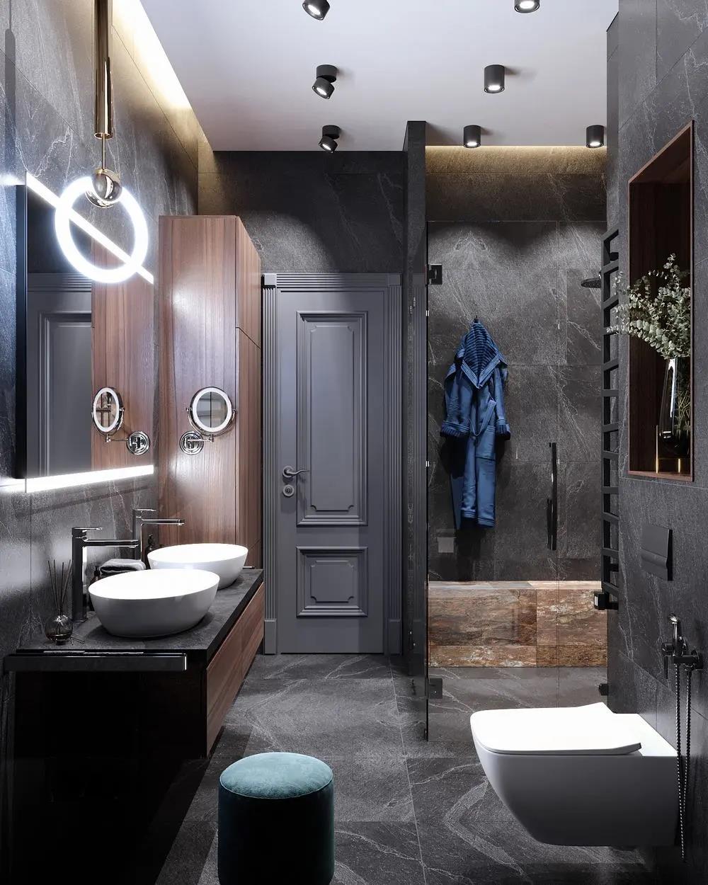 120㎡现代风格，整体空间以高级灰的格调氛围