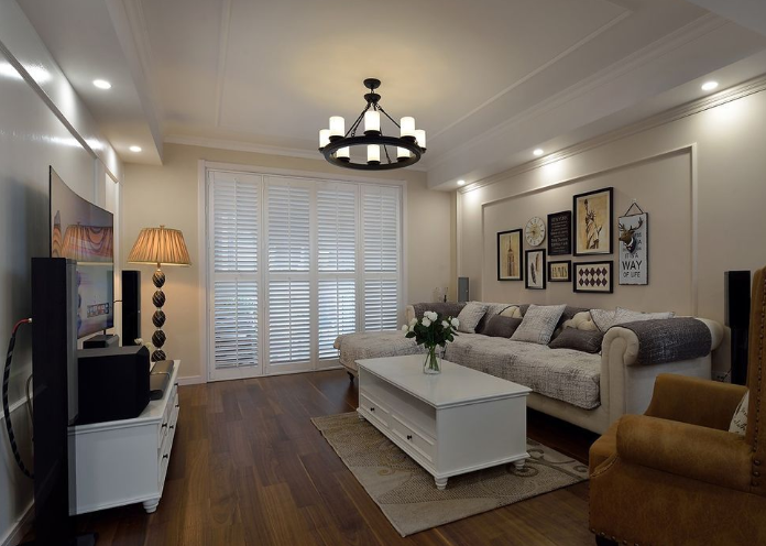 130平 暖色营造的美式