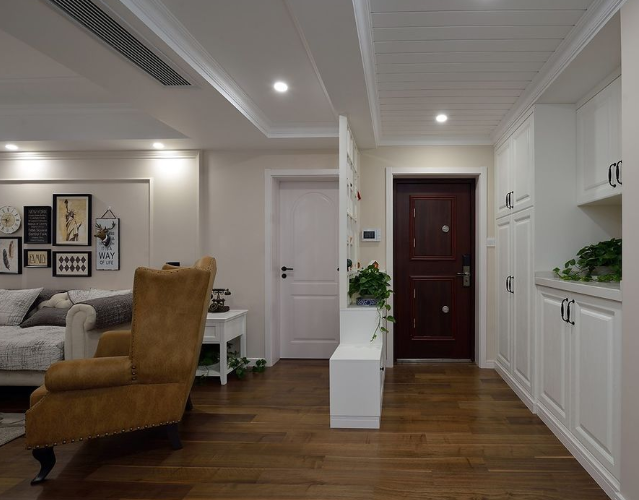 130平 暖色营造的美式