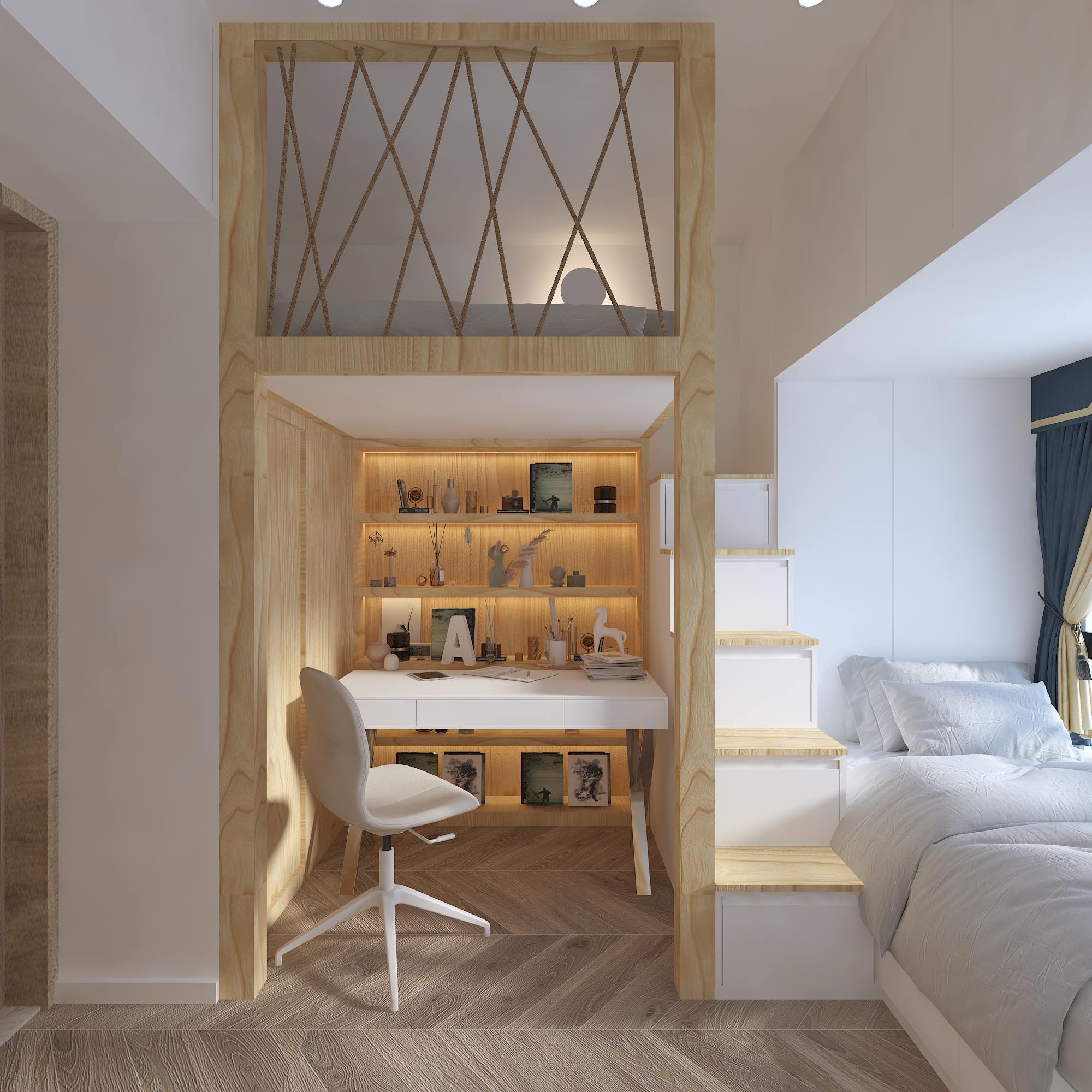 95㎡现代风格。简在此间