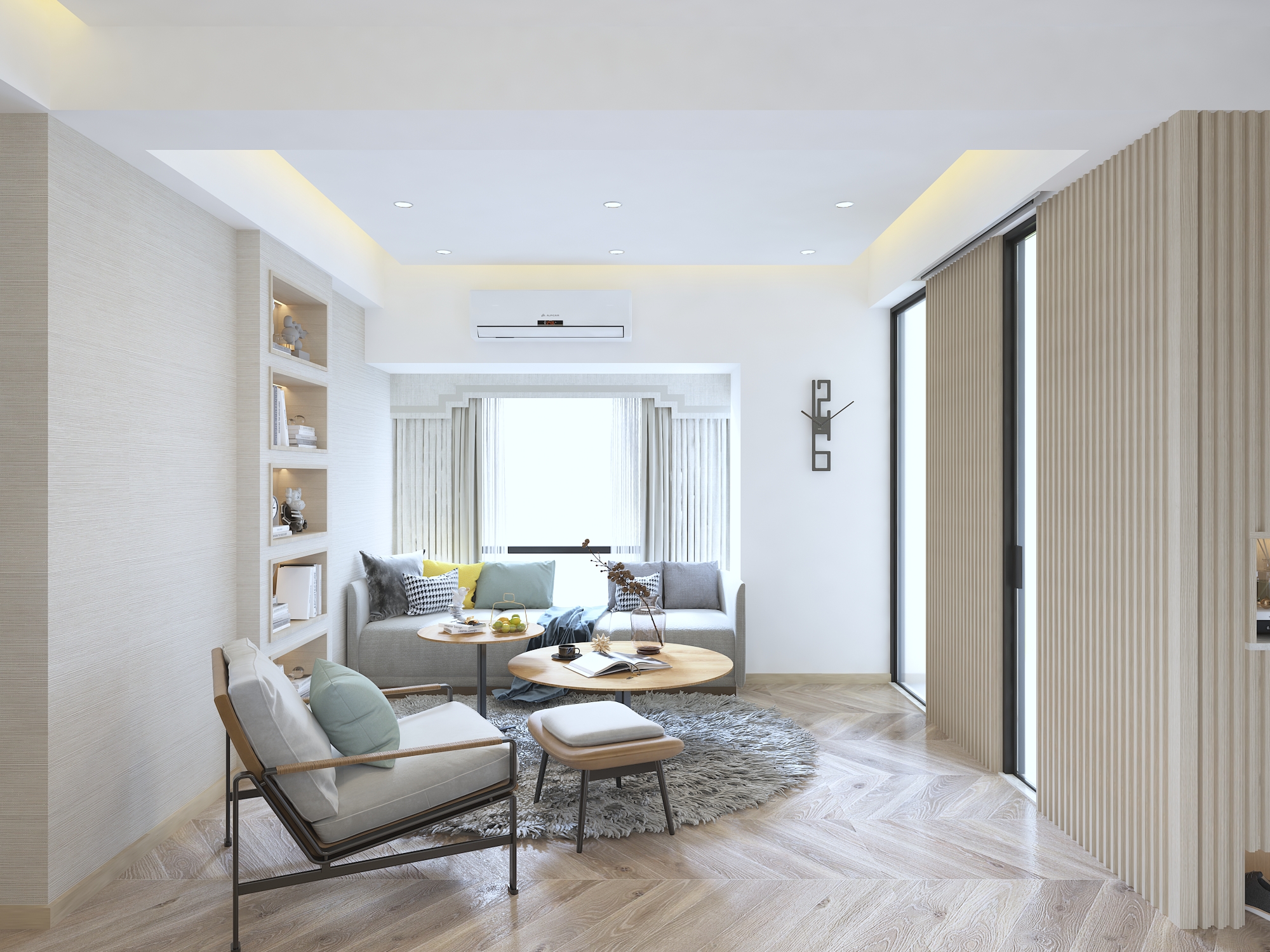 95㎡现代风格。简在此间