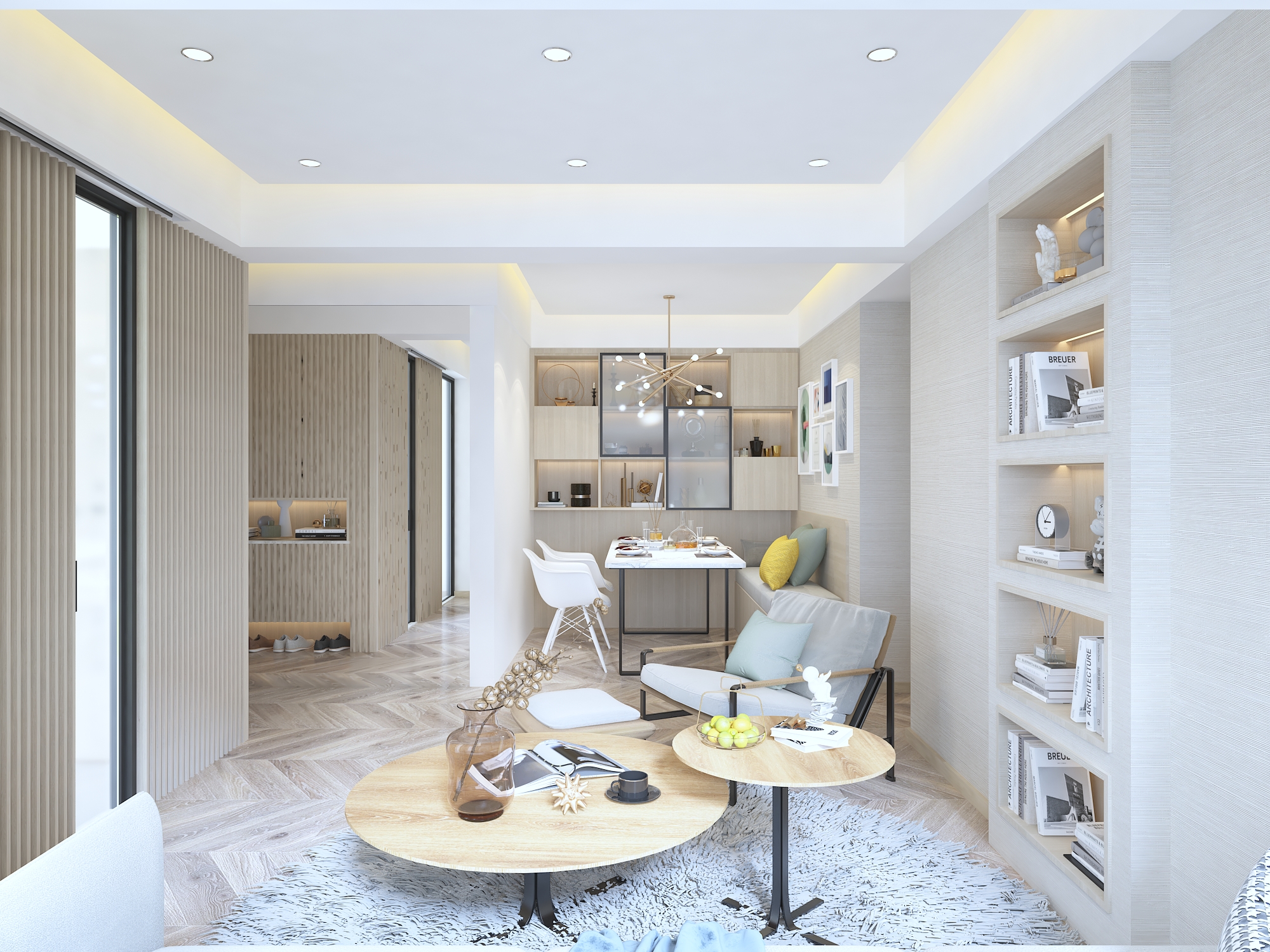 95㎡现代风格。简在此间