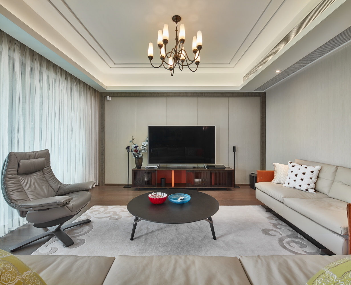 银湖蓝山150㎡现代轻奢实景