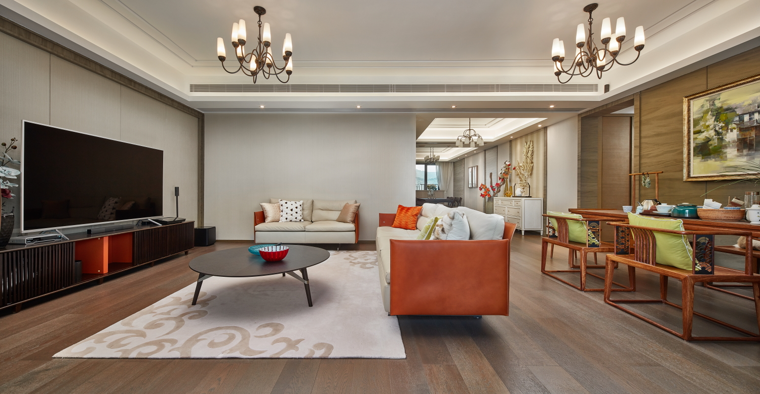 银湖蓝山150㎡现代轻奢实景