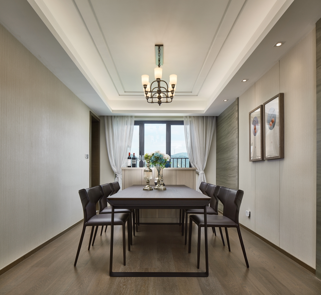 银湖蓝山150㎡现代轻奢实景