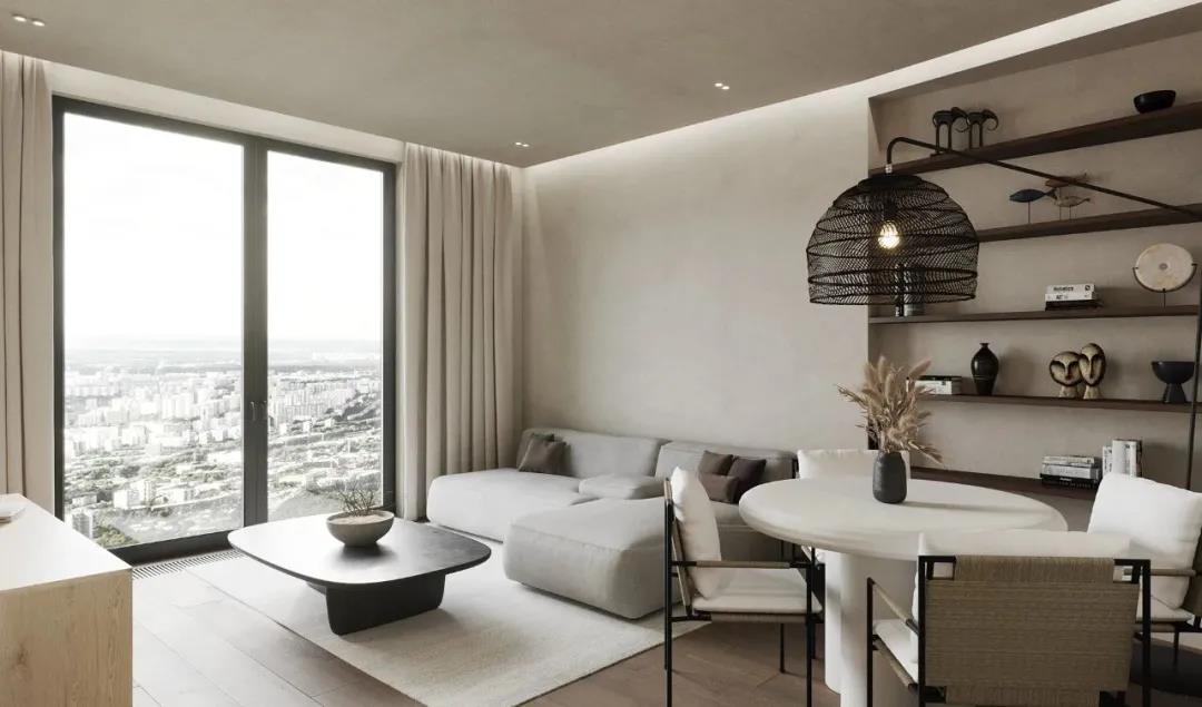 60㎡一居室，极简也高级