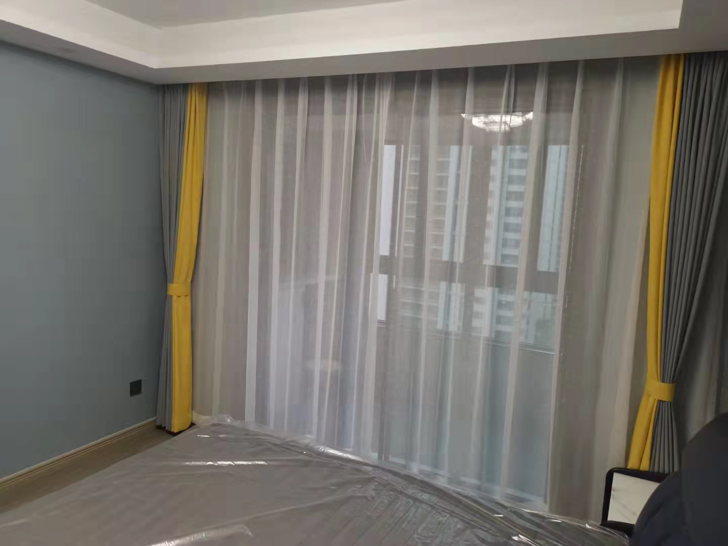  毓秀庄园，软装硬装墙布硬包施工效果图