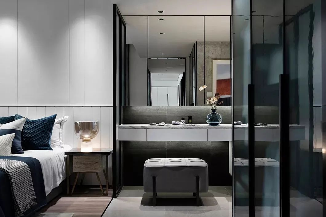 116㎡的黑白灰色调装修，整体空间充满了成熟优雅的气质！