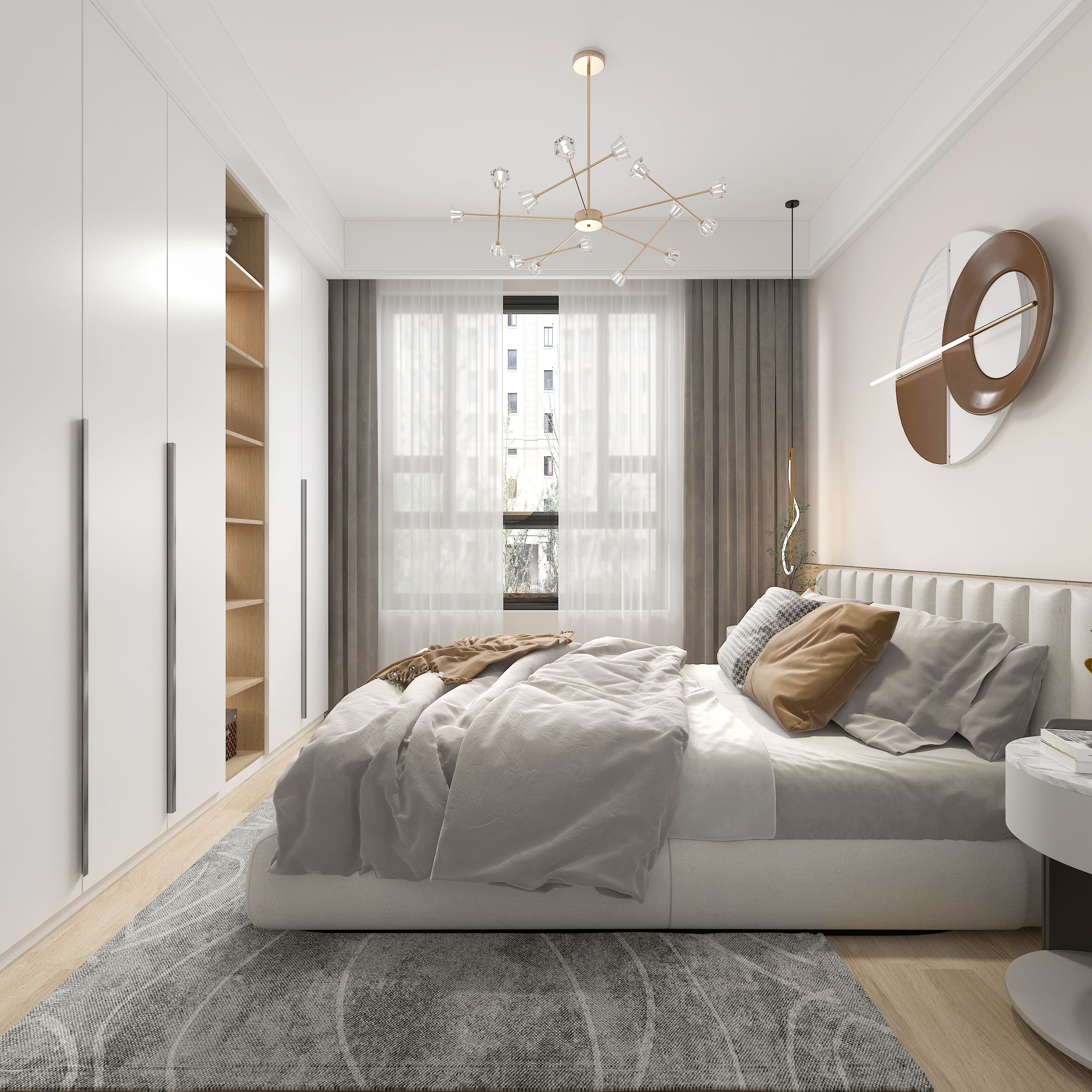 陆良书香一号104平方三室现代风格