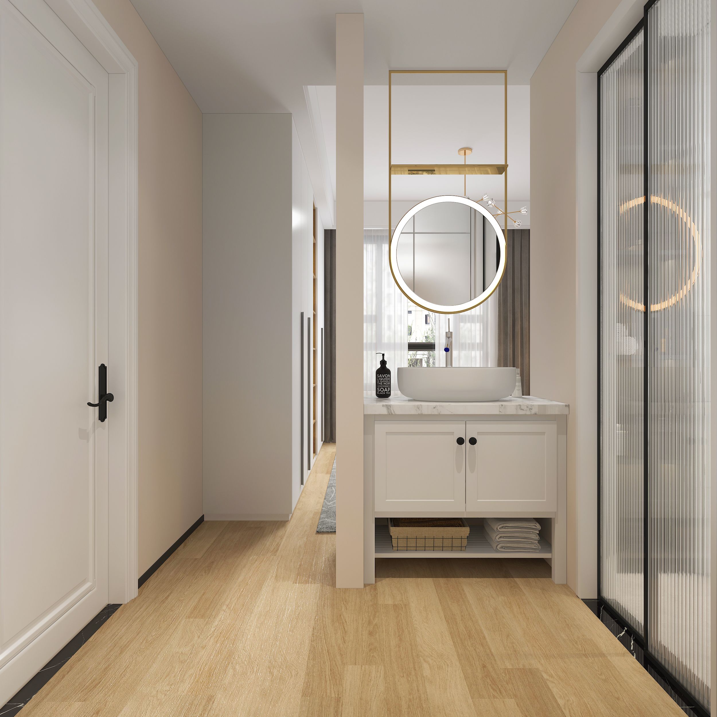 陆良书香一号104平方三室现代风格