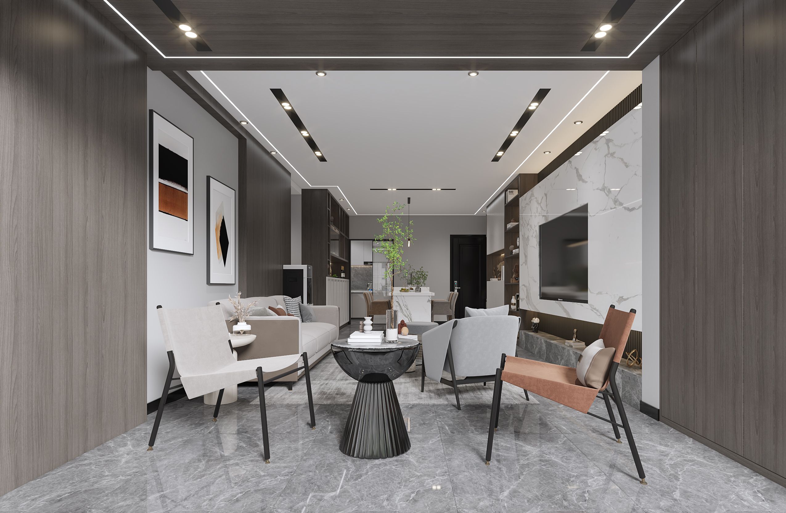 110平现代风格装修案例