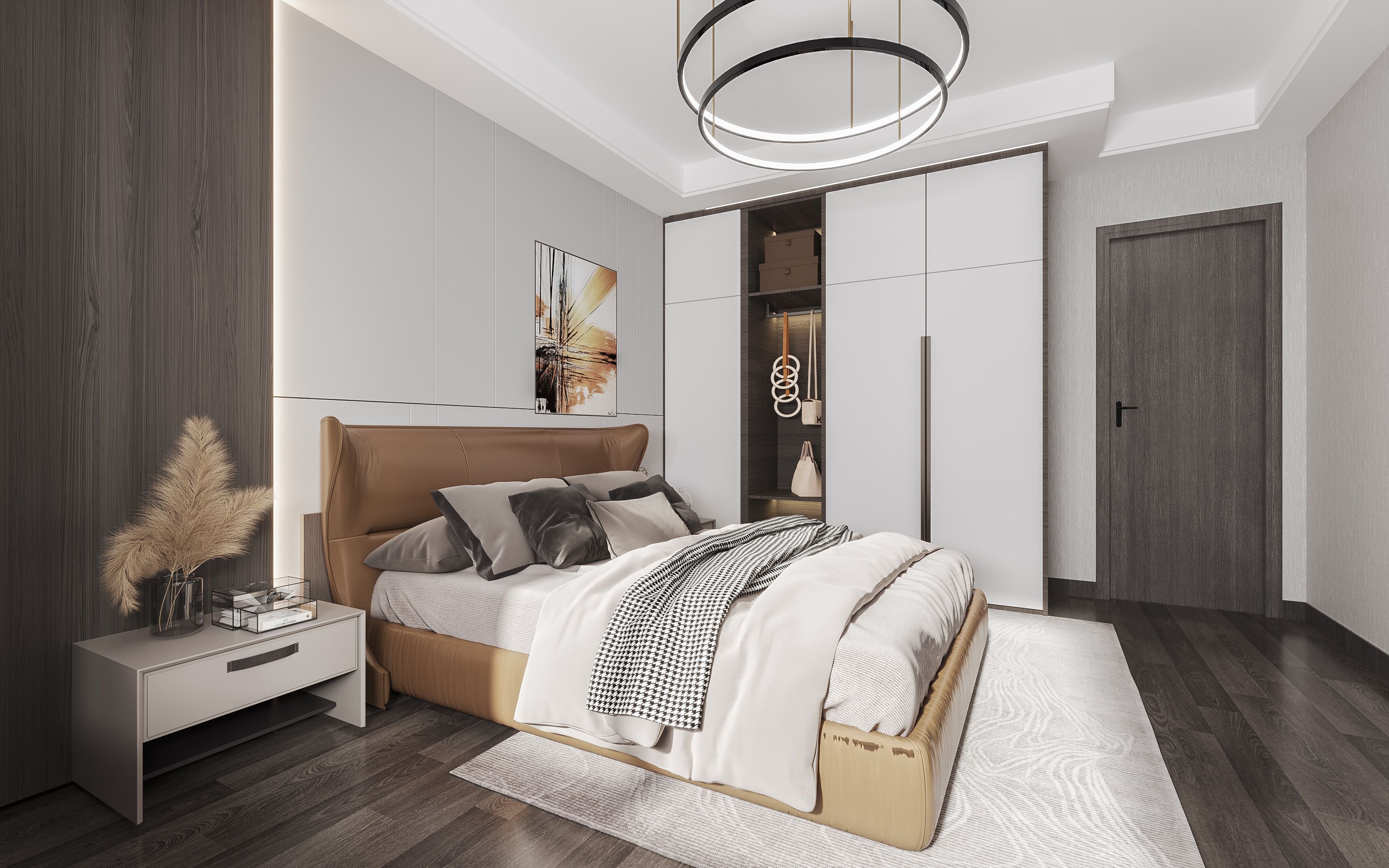 300平现代别墅装修案例， 