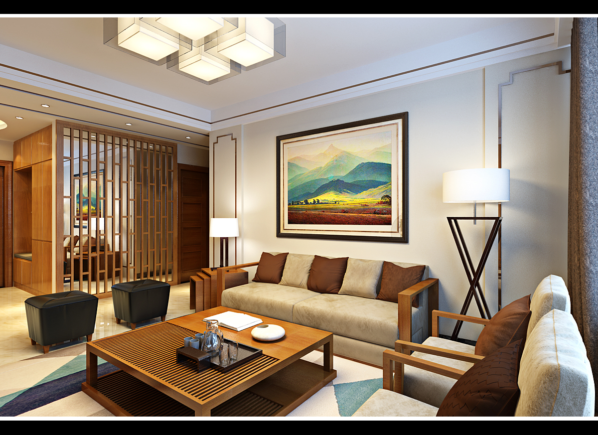 125平新中式风格，禅之韵味