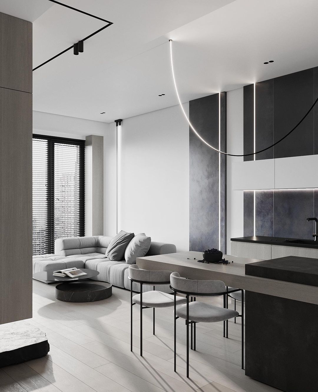 112㎡-现代极简黑白灰