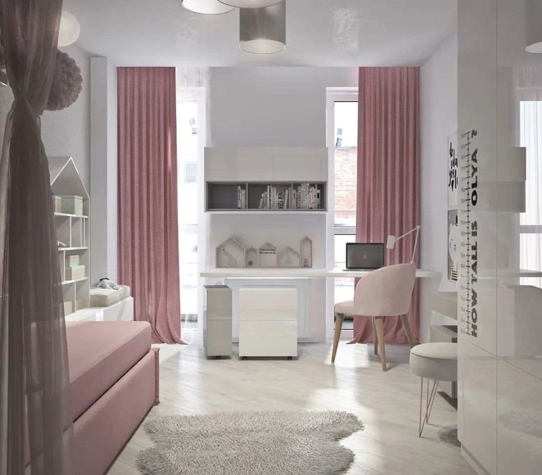 三口之家，灰+粉，优雅！