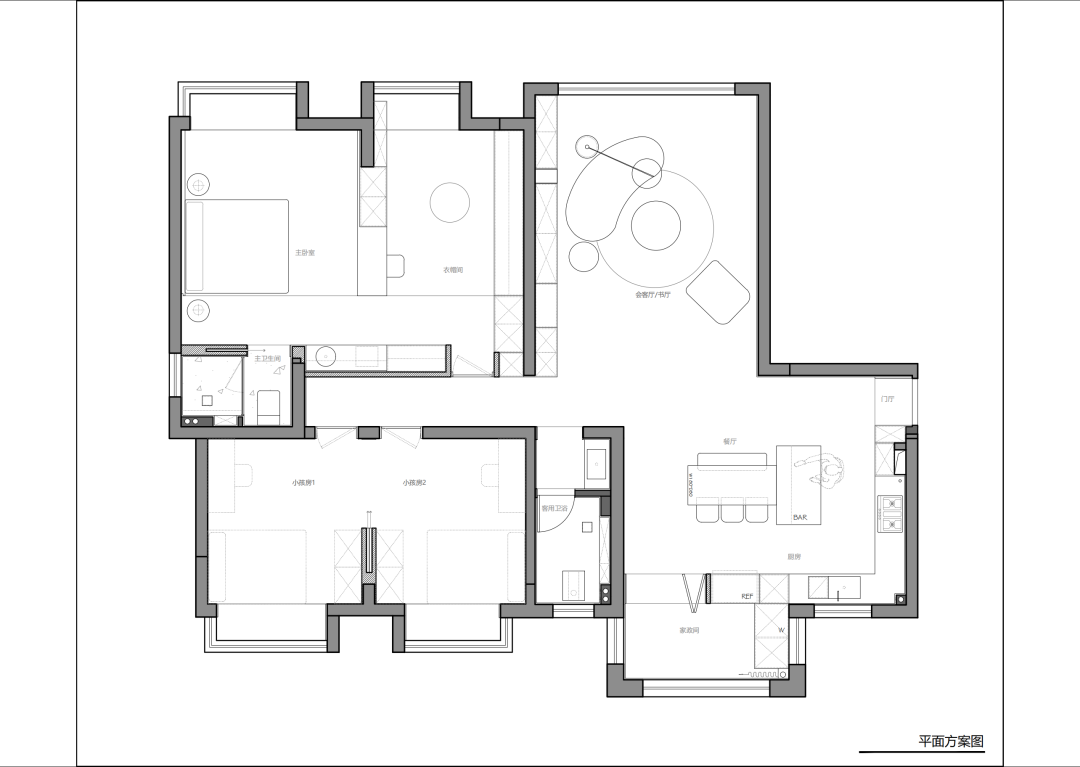 168㎡年轻的四口之家