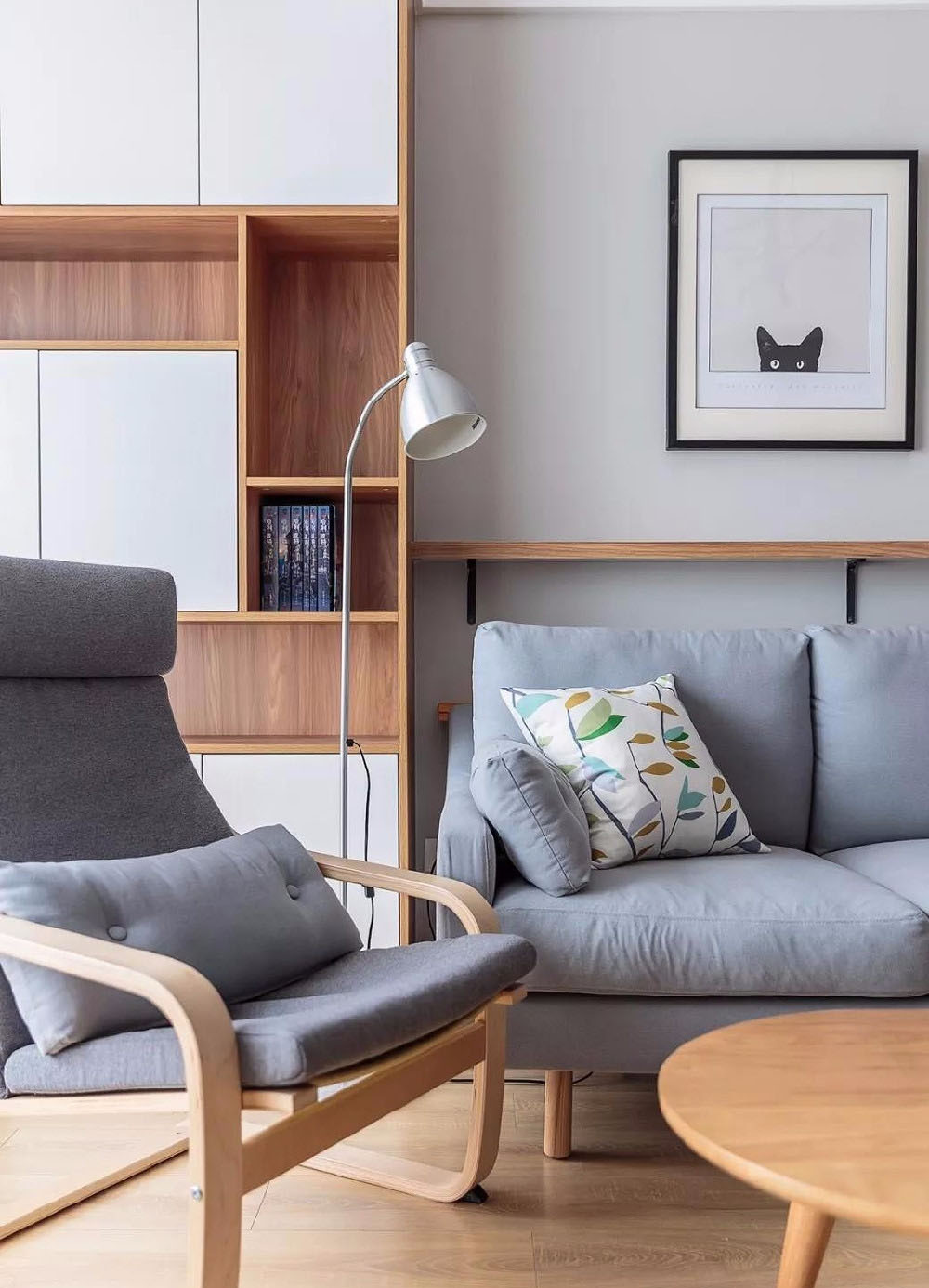 90㎡温馨北欧，灰木调轻盈居家