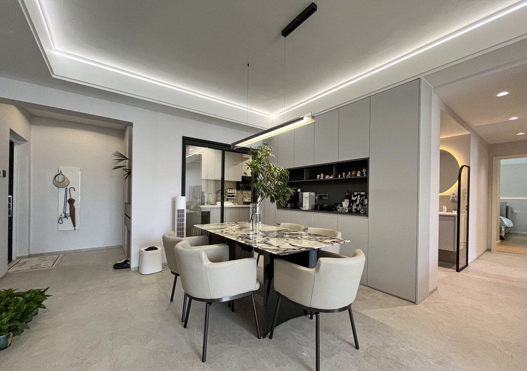 135㎡现代简约风，全屋空间功能划分明确