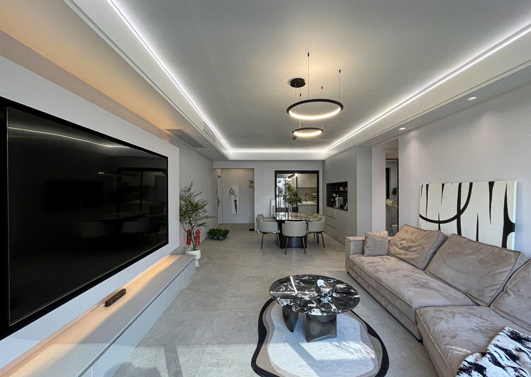 135㎡现代简约风，全屋空间功能划分明确