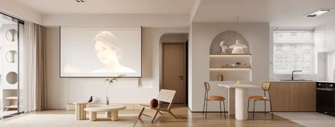 48㎡阳光花园原木奶油风，生活像奶油般细腻