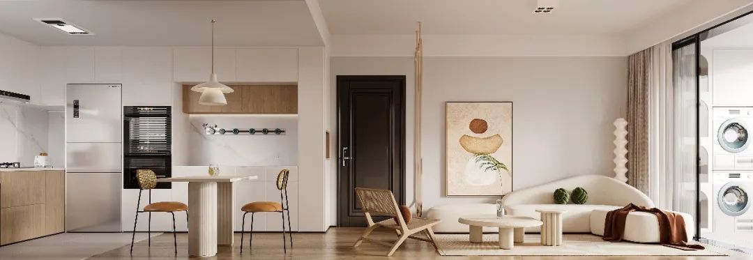 48㎡阳光花园原木奶油风，生活像奶油般细腻