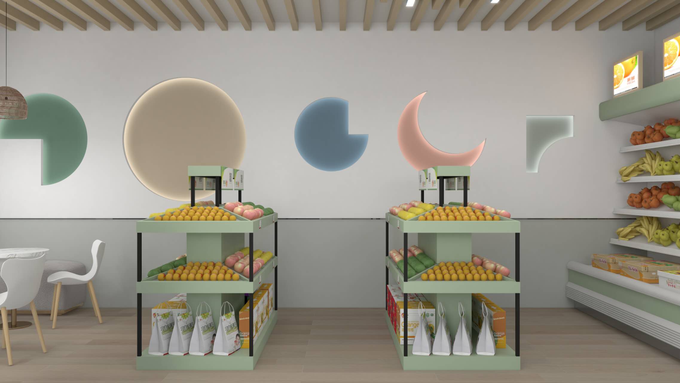 70平方，精品水果店。