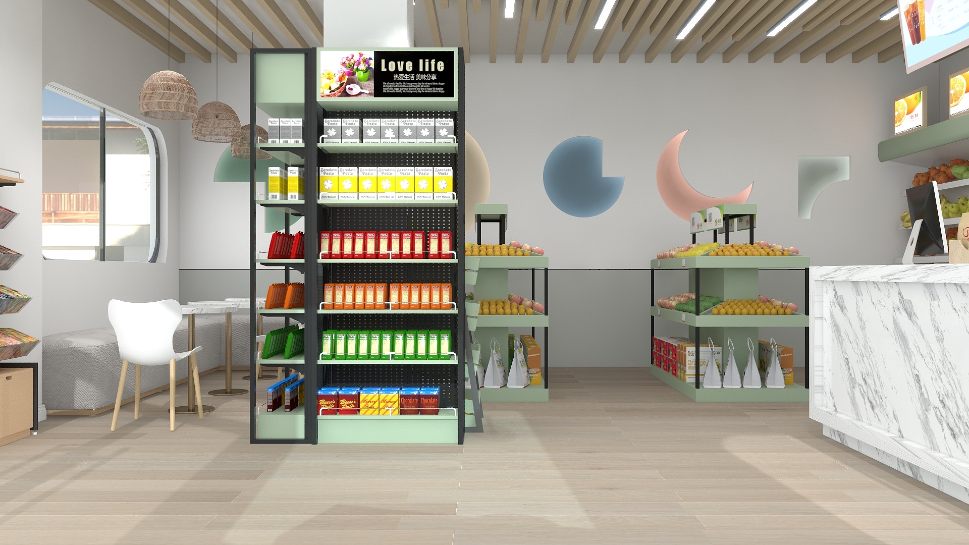 70平方，精品水果店。