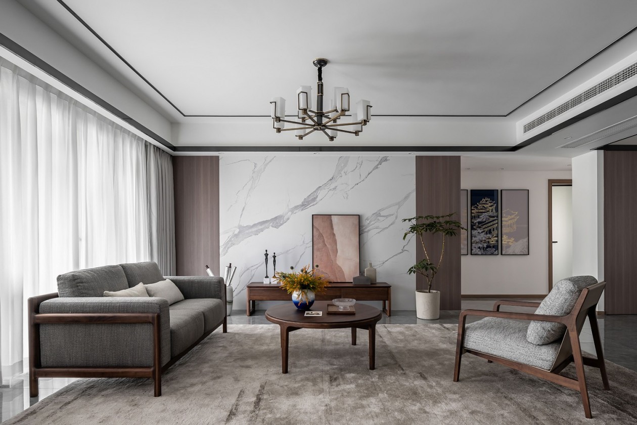 120㎡ 现代中式家居的极简之美