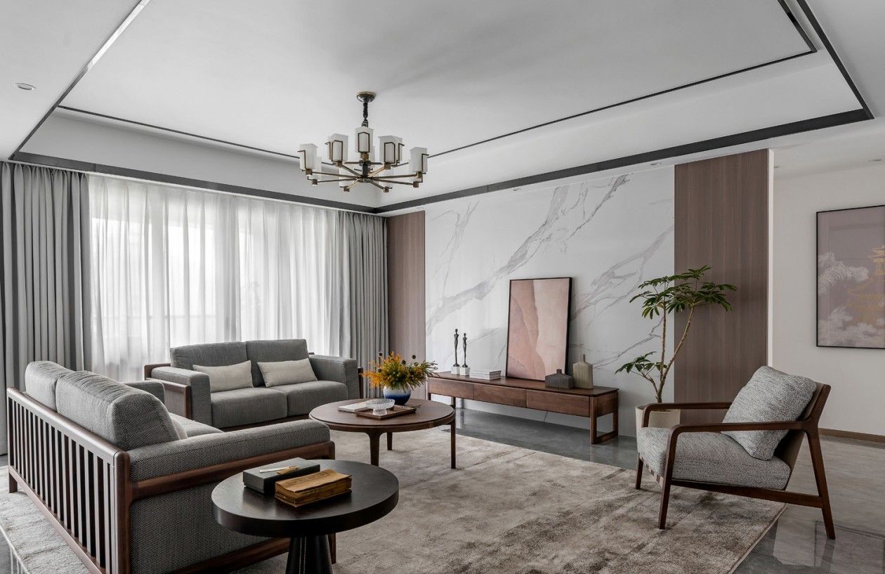 120㎡ 现代中式家居的极简之美