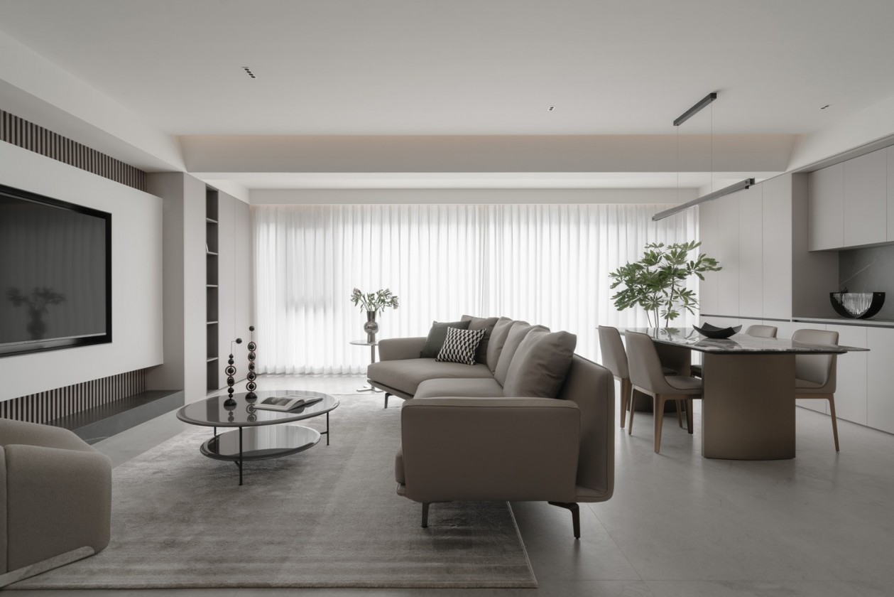 120平现代极简，清爽空间感