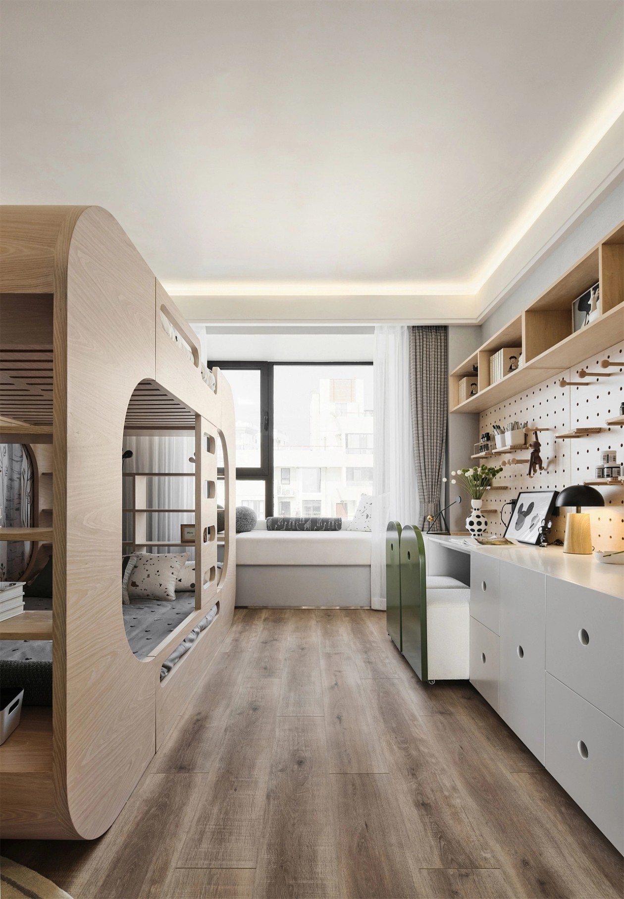 现代清新绿，凝练活力氧气之家