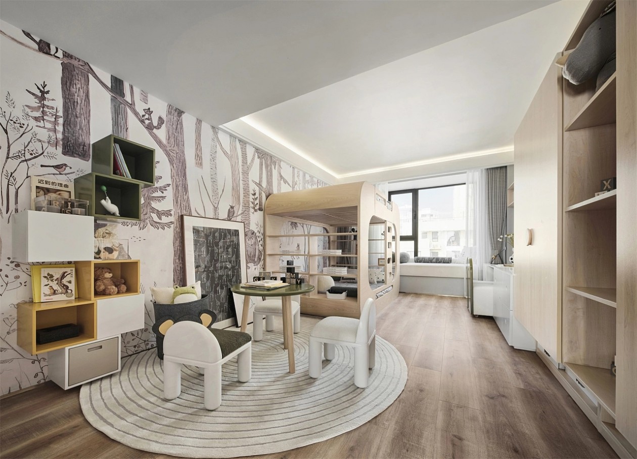 现代清新绿，凝练活力氧气之家