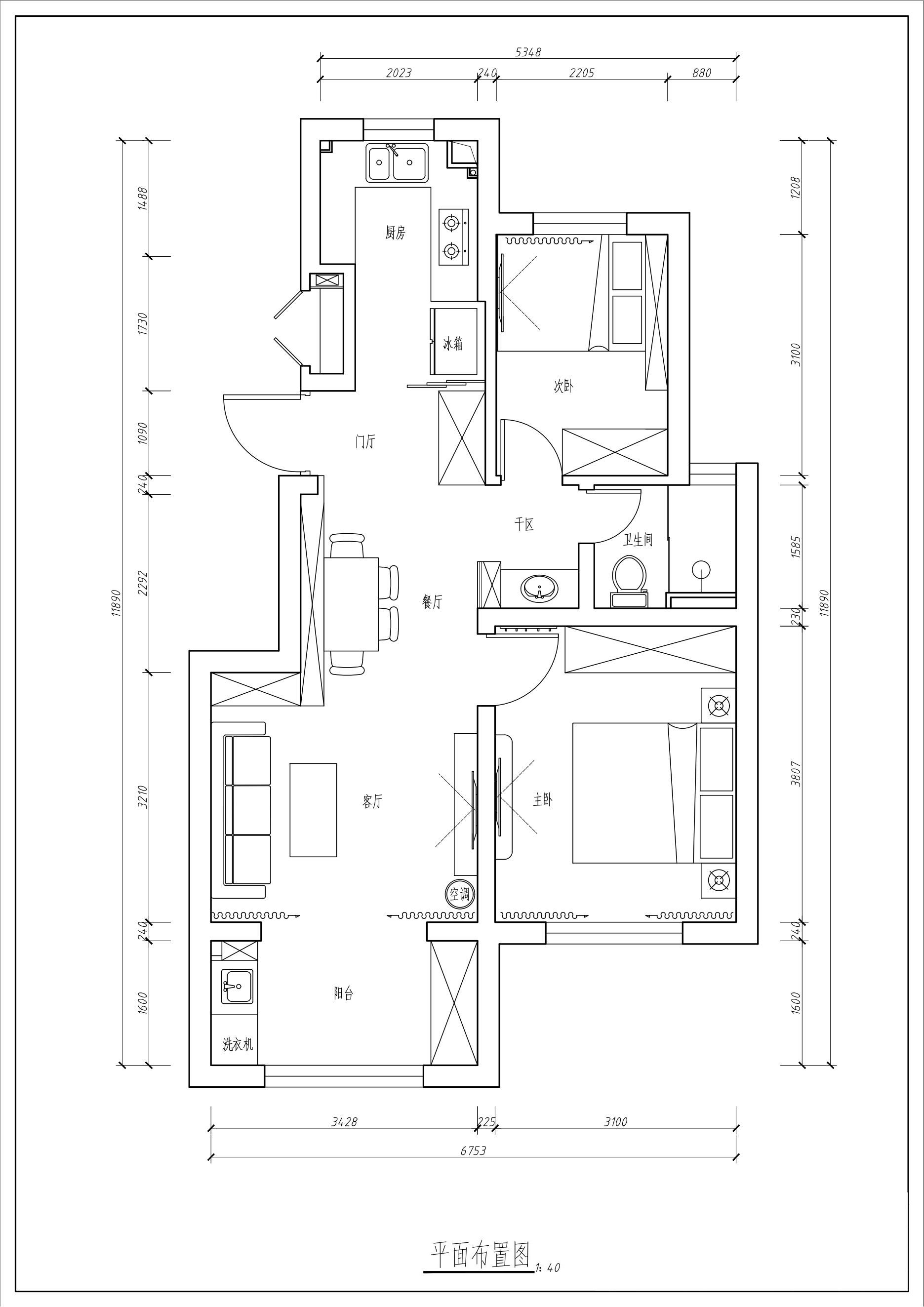 上海松江嘉富苑二室一厅小户型装修工程