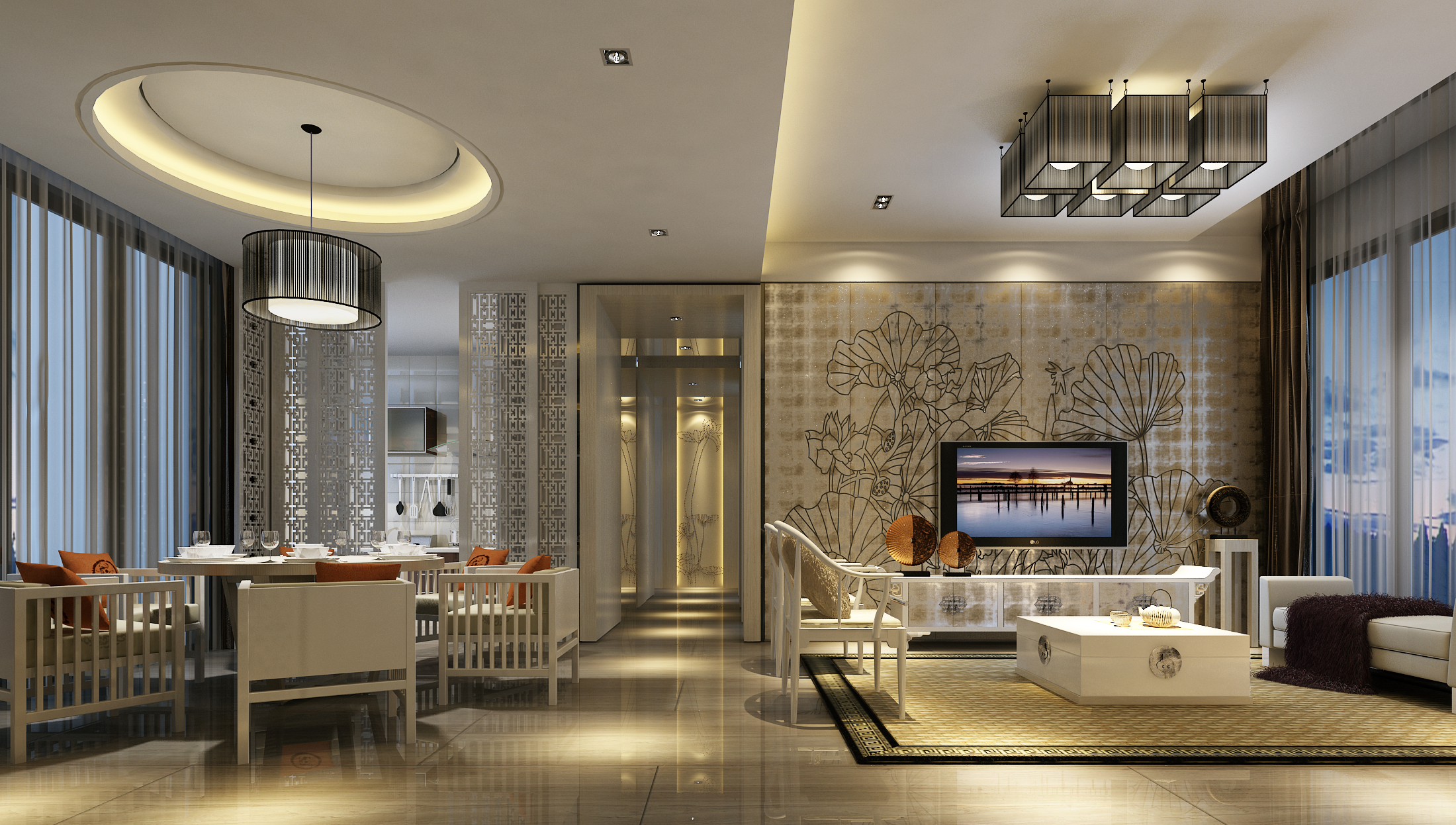 现代新中式风格装修工程