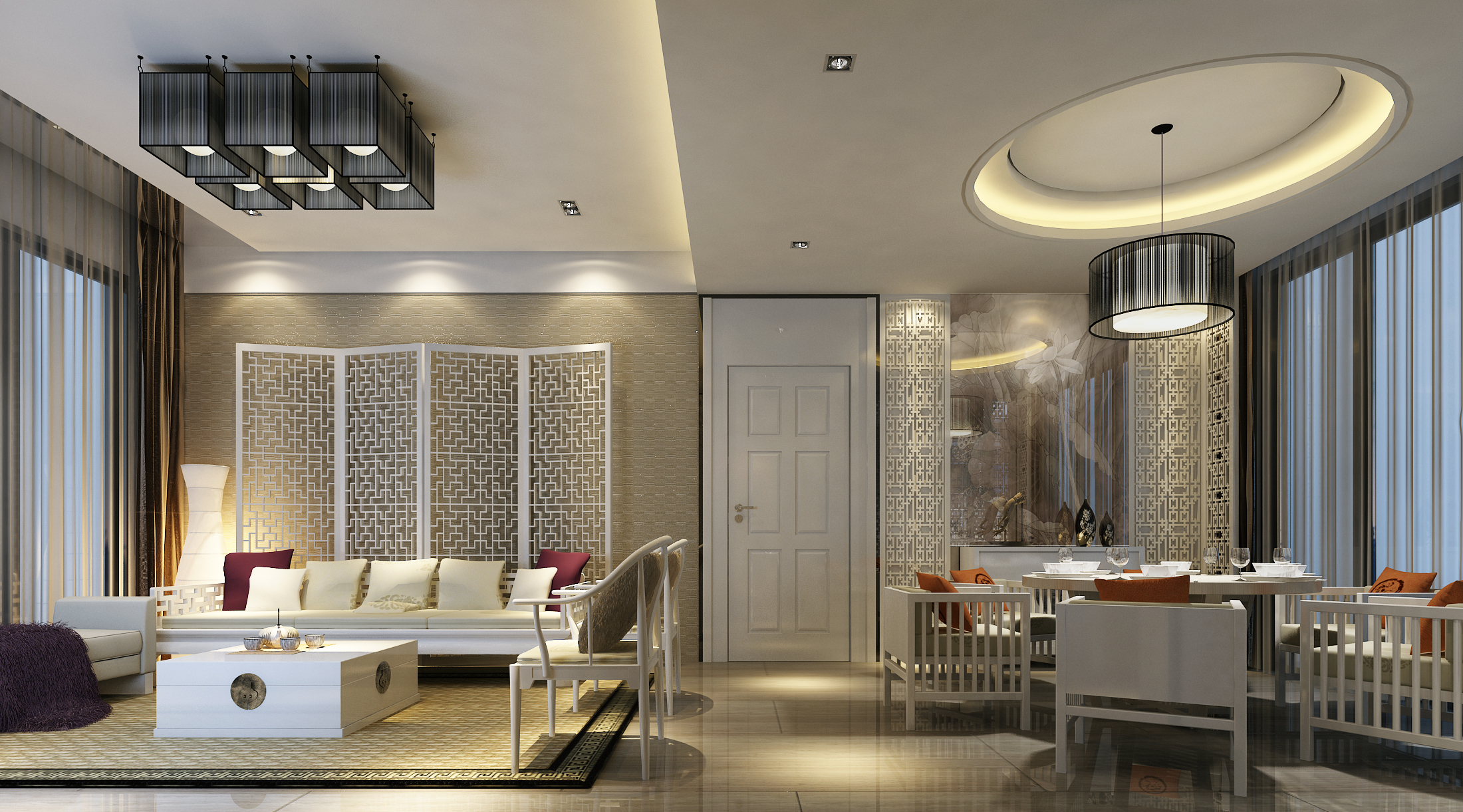 现代新中式风格装修工程