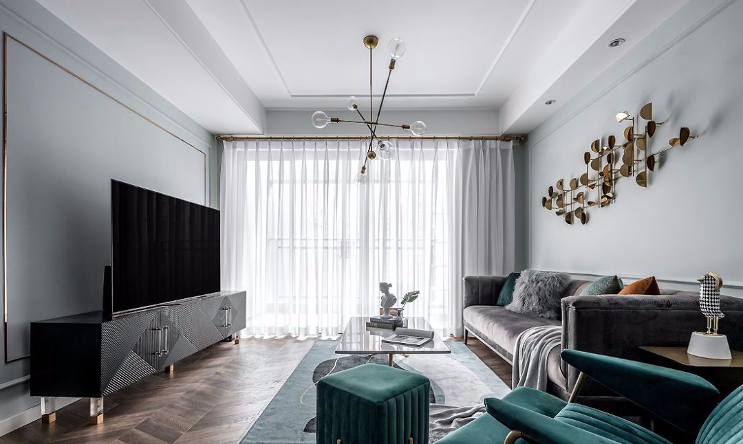 107㎡轻奢美式3室2厅，打造无法抗拒的优雅质感