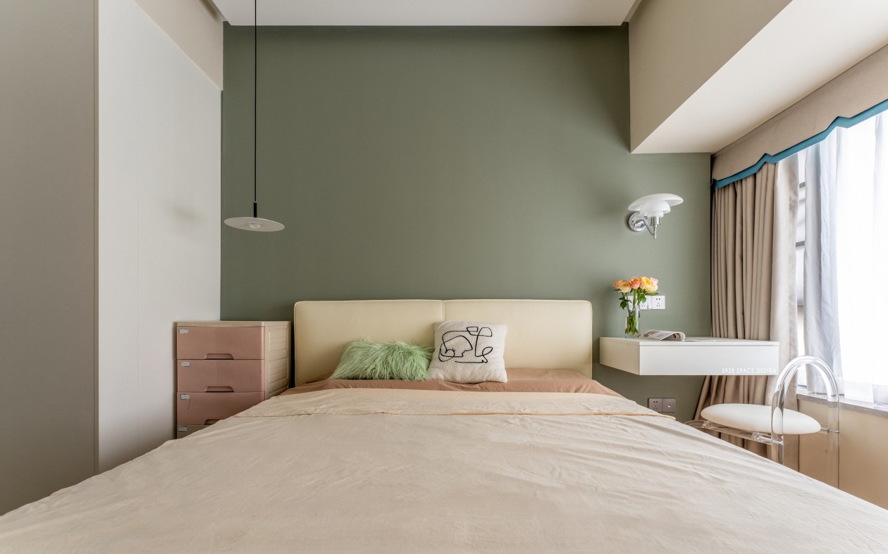 《柔雾》89平杏子灰+伦敦雾，树屋+无主灯去客厅化的亲子房