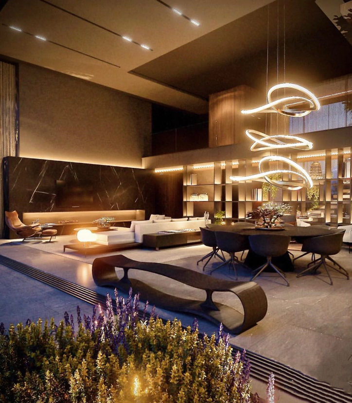 到了一定年纪，都会爱上这样的别墅客厅？