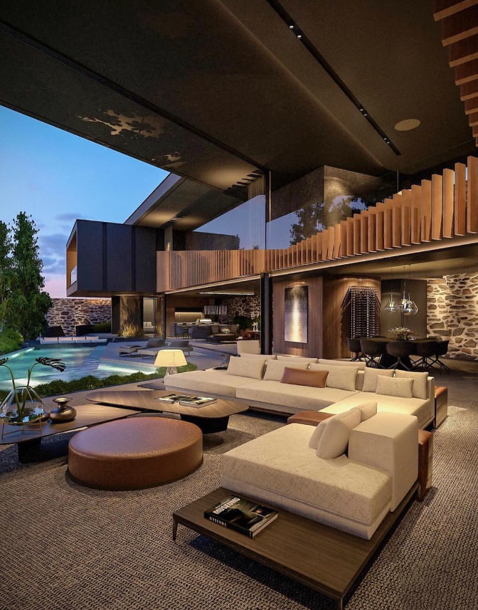 到了一定年纪，都会爱上这样的别墅客厅？