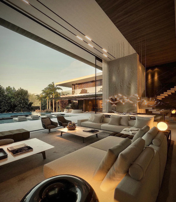 到了一定年纪，都会爱上这样的别墅客厅？