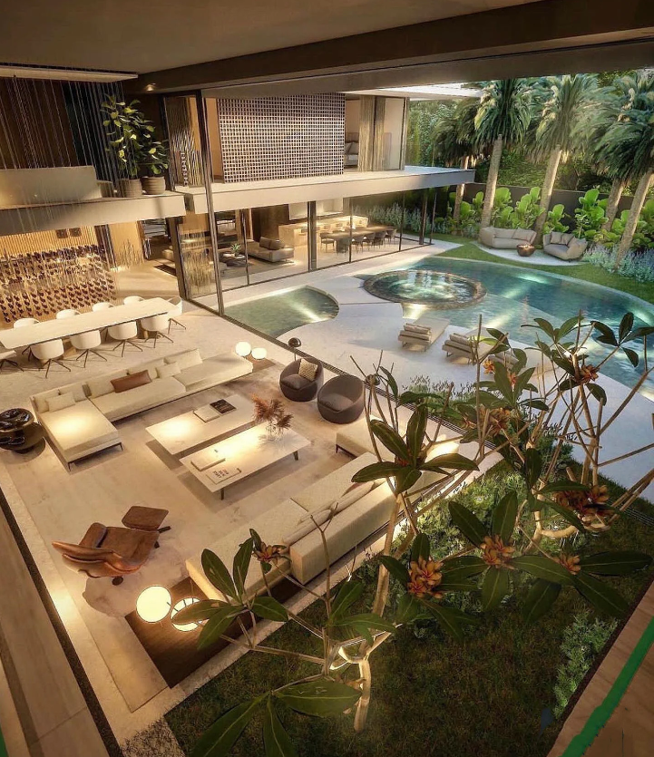 到了一定年纪，都会爱上这样的别墅客厅？