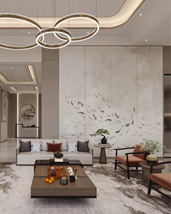 500㎡自建房|别墅装修还得看新中式风格