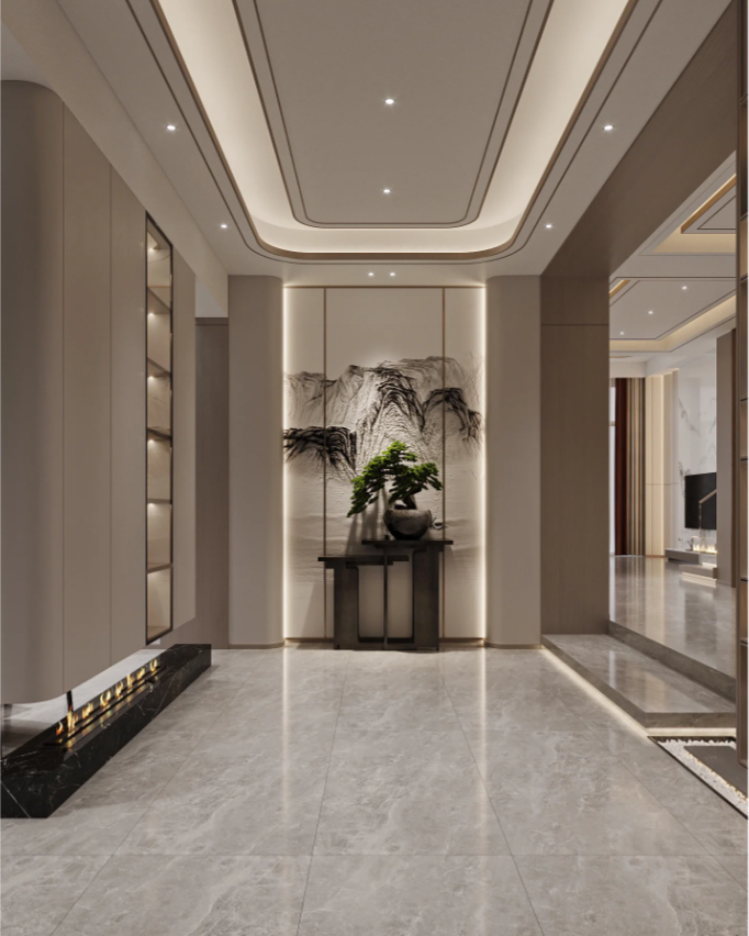 500㎡自建房|别墅装修还得看新中式风格