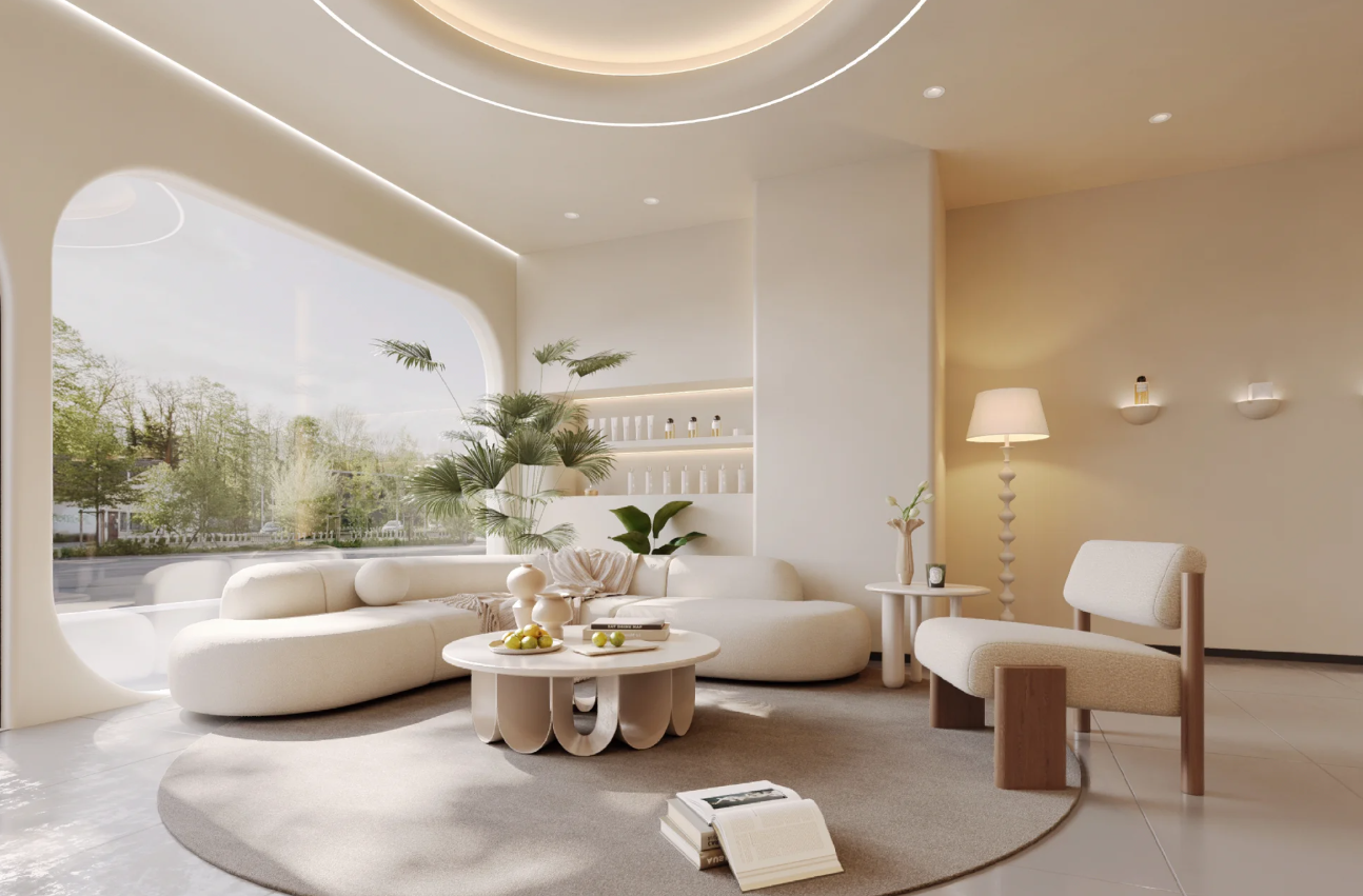 240㎡医美店设计｜营造舒适且治愈的美容院